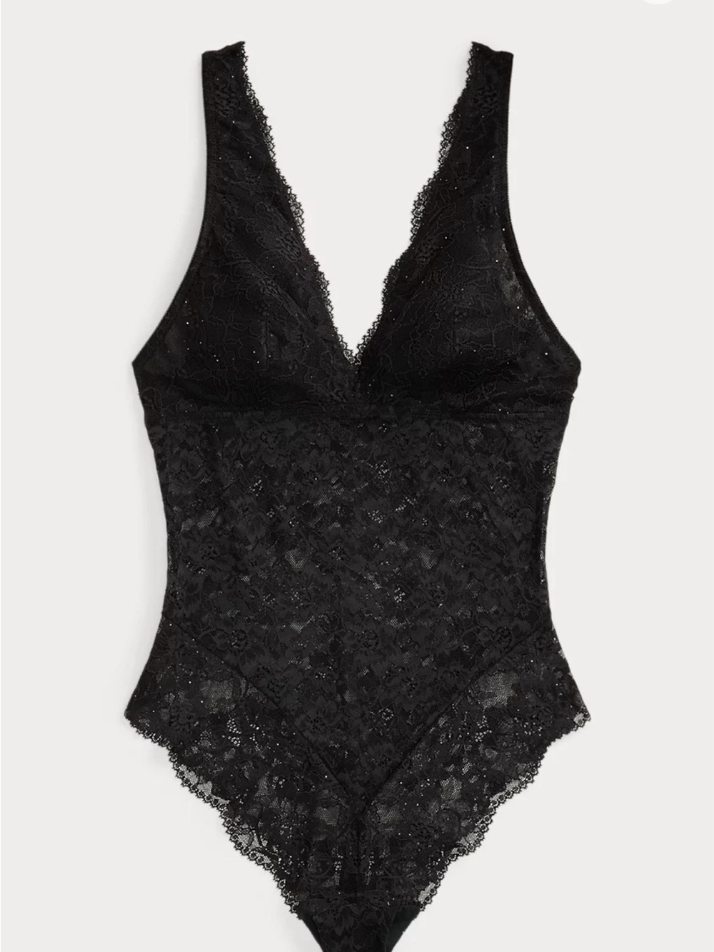Poly by Ralph Lauren NWT Women’s Sequinned Lace Plunge Bodysuit